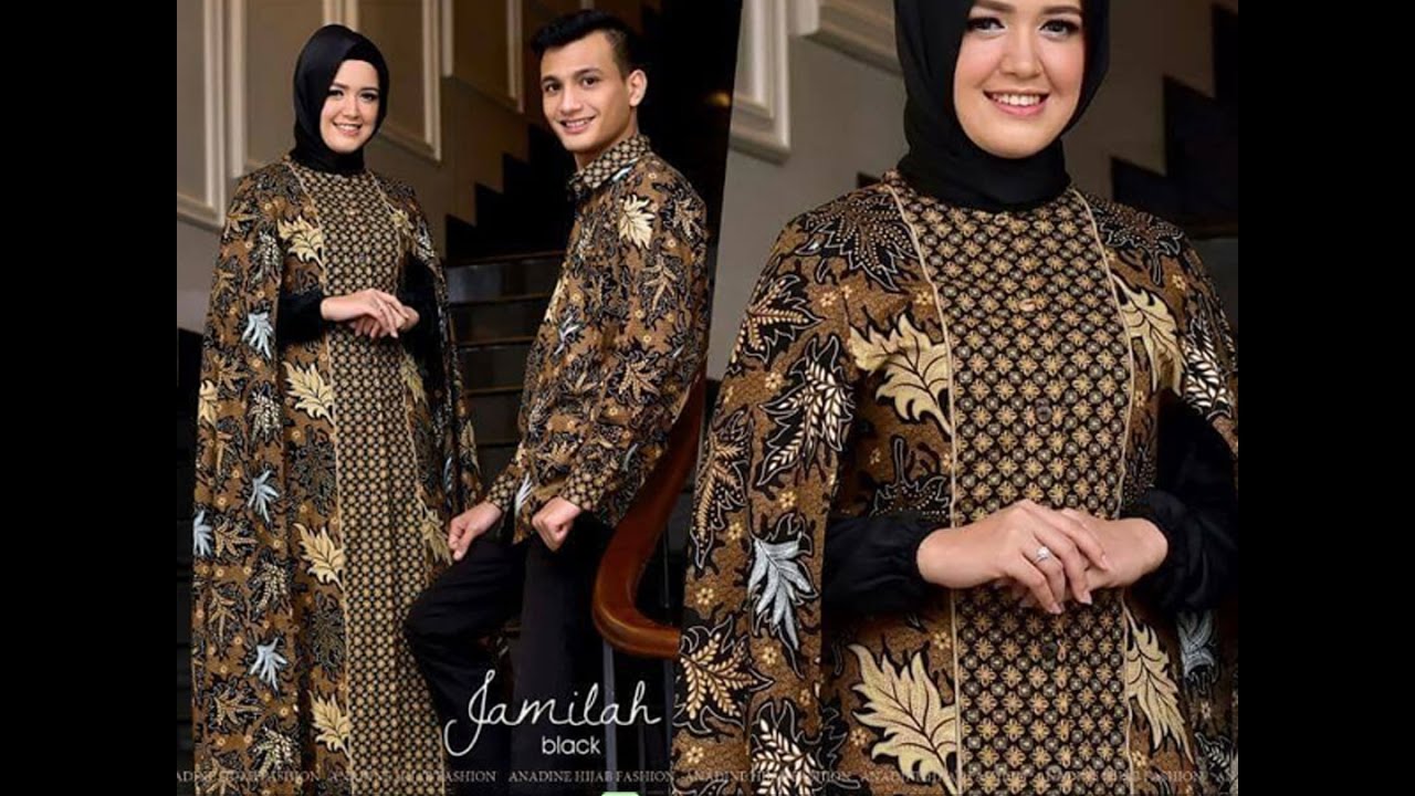 Detail Model Baju Batik Gamis 2017 Nomer 7