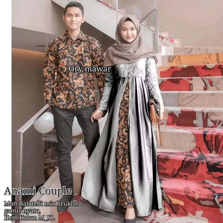 Detail Model Baju Batik Gamis 2018 Nomer 30