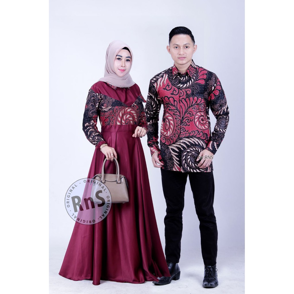 Detail Model Baju Batik Gamis 2018 Nomer 37