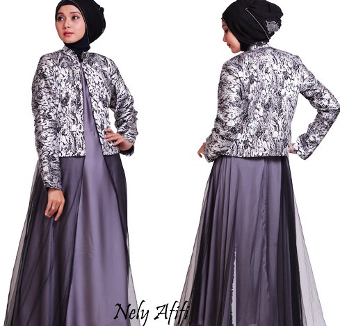 Detail Model Baju Batik Gamis 2018 Nomer 41