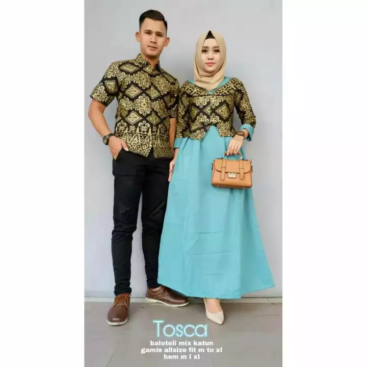 Detail Model Baju Batik Gamis 2018 Nomer 52