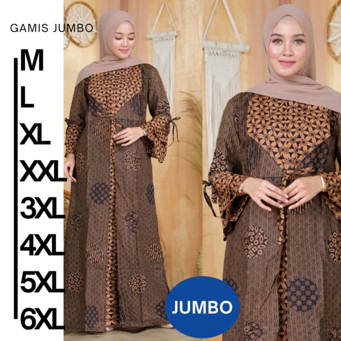 Detail Model Baju Batik Gamis 2018 Nomer 56