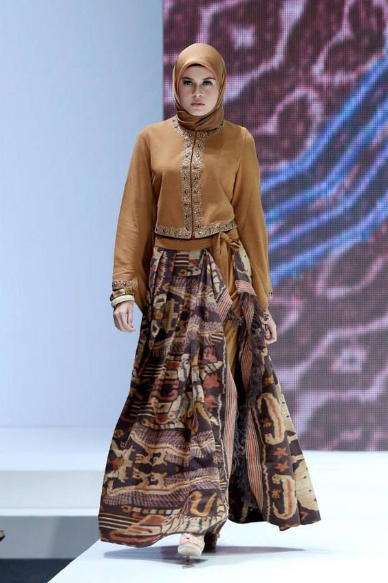 Detail Model Baju Batik Gamis 2018 Nomer 7