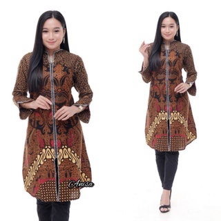 Detail Model Baju Batik Guru Muslimah Nomer 44