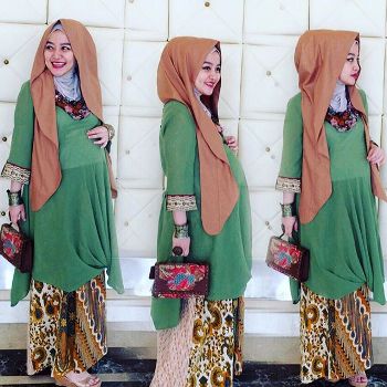 Detail Model Baju Batik Ibu Hamil Muslimah Nomer 34