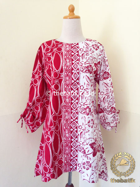 Detail Model Baju Batik Kerja Kombinasi Nomer 27