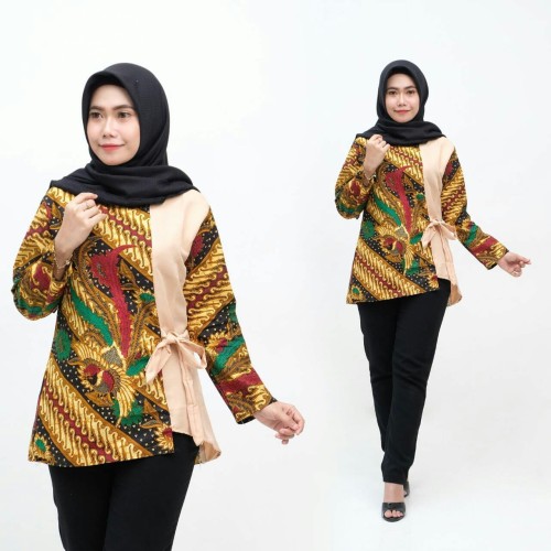 Detail Model Baju Batik Kombinasi Nomer 30