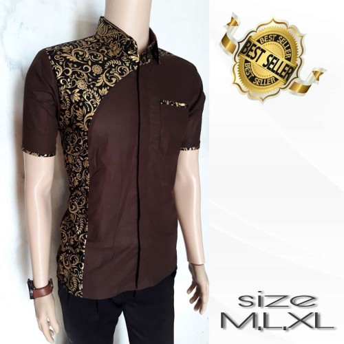 Detail Model Baju Batik Kombinasi Laki Laki Nomer 12