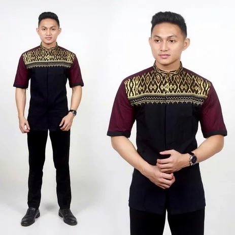 Detail Model Baju Batik Kombinasi Laki Laki Nomer 18