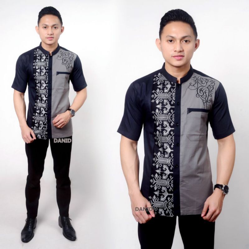 Detail Model Baju Batik Kombinasi Laki Laki Nomer 30