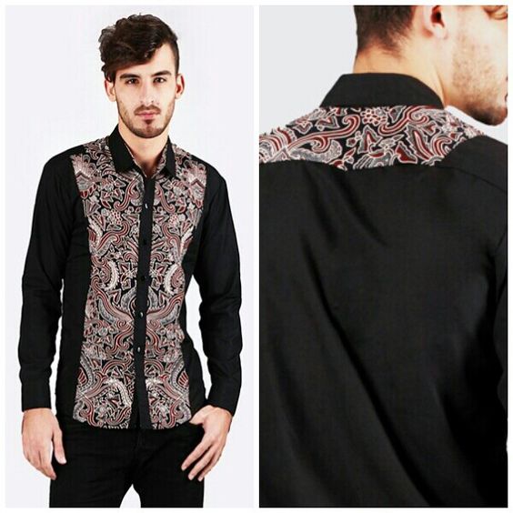 Detail Model Baju Batik Kombinasi Laki Laki Nomer 10
