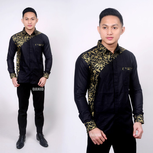 Detail Model Baju Batik Kombinasi Untuk Pria Nomer 28