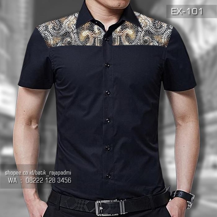 Detail Model Baju Batik Kombinasi Untuk Pria Nomer 32