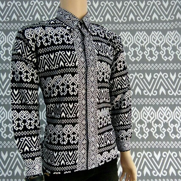 Detail Model Baju Batik Motif Garis Nomer 53