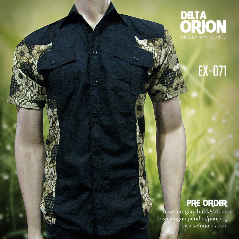 Detail Model Baju Batik Pria Kombinasi Nomer 46