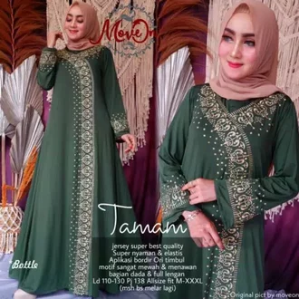 Detail Model Baju Gamis Arab Nomer 30