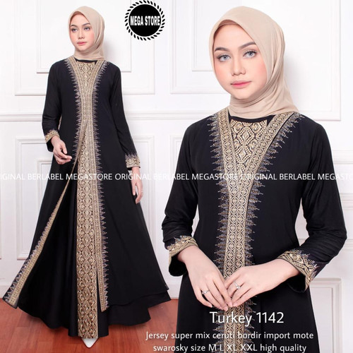 Detail Model Baju Gamis Arab Nomer 32