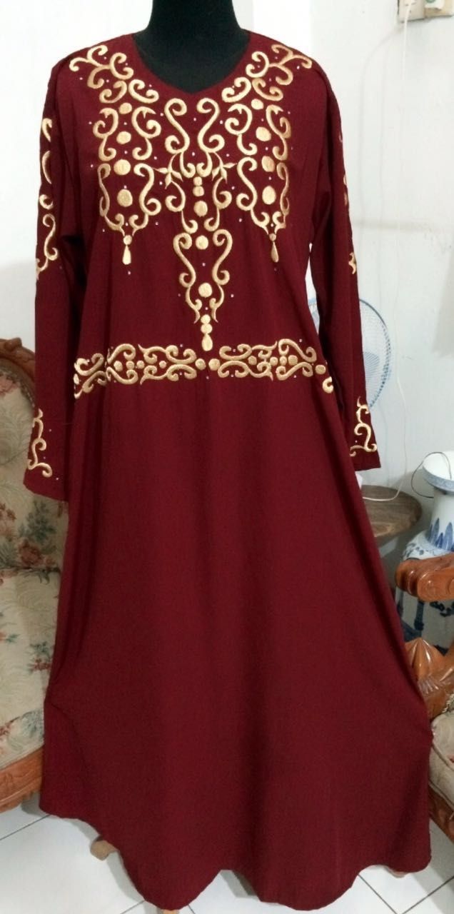 Detail Model Baju Gamis Arab Nomer 39