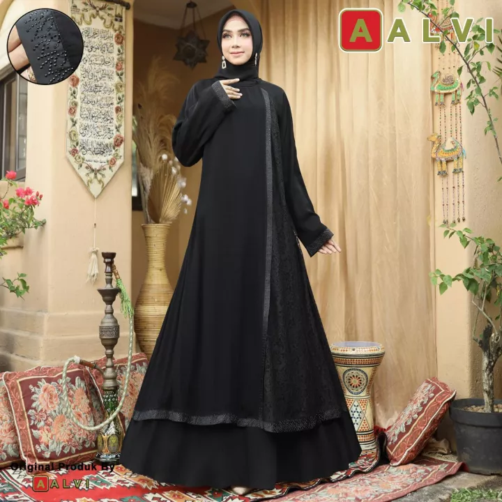 Detail Model Baju Gamis Arab Nomer 43