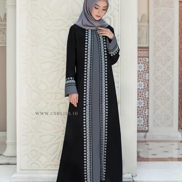 Detail Model Baju Gamis Arab Nomer 49
