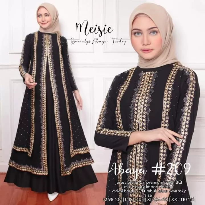 Detail Model Baju Gamis Arab Nomer 52