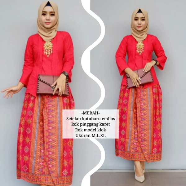 Detail Model Baju Gamis Batik 2017 Nomer 42