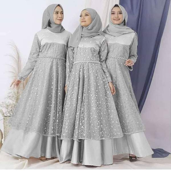 Detail Model Baju Gamis Pesta Mewah Nomer 24