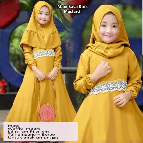 Detail Model Baju Gamis Renda Tempel Nomer 51