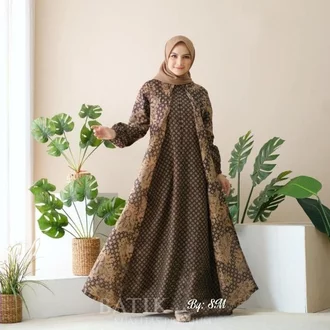 Detail Model Baju Jubah Batik Nomer 43