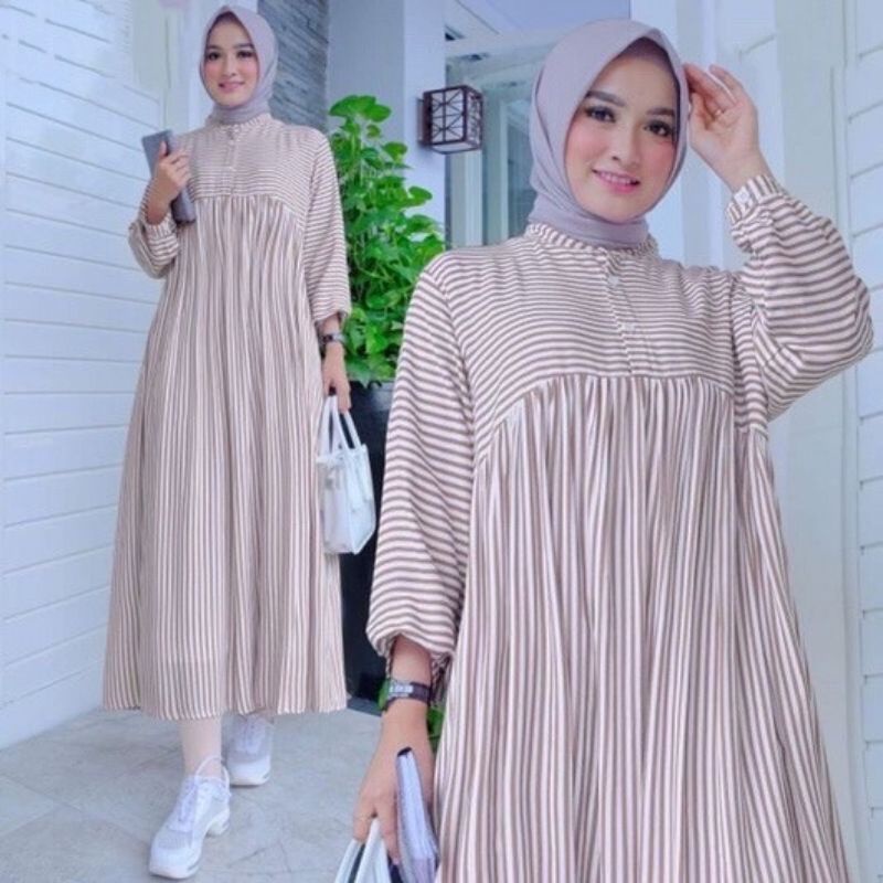 Model Baju Kain Garis Garis - KibrisPDR