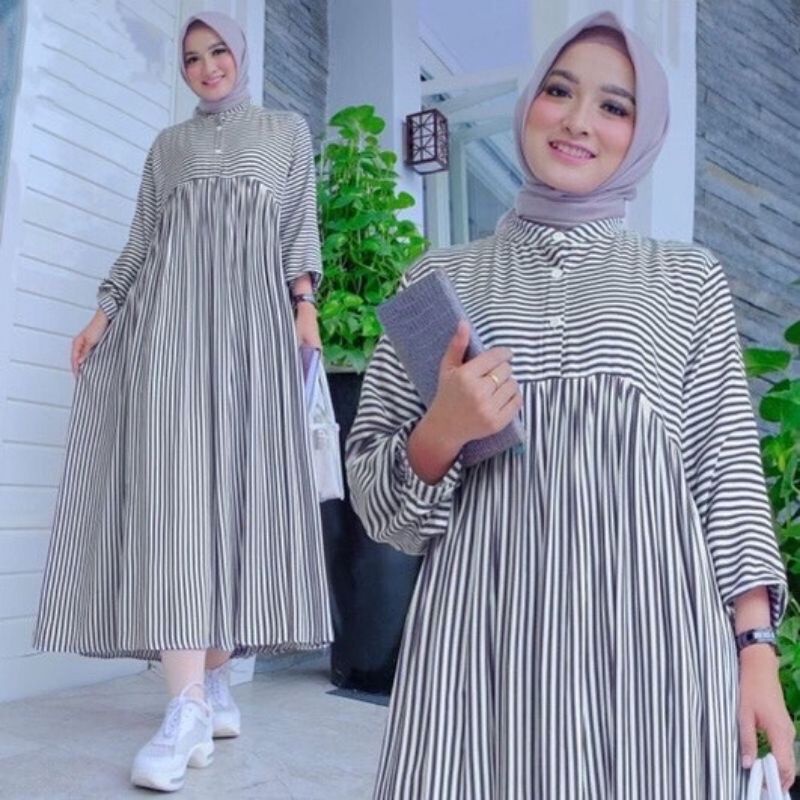 Detail Model Baju Kain Garis Garis Nomer 2