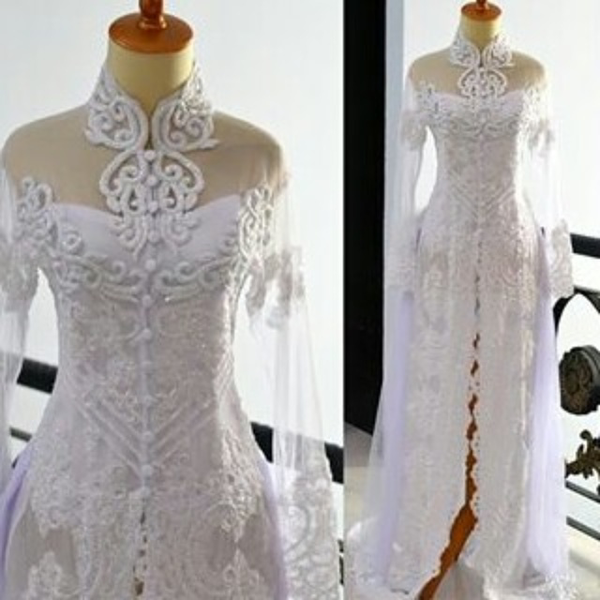 Detail Model Baju Pengantin Warna Putih Nomer 4