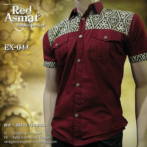 Detail Model Baju Pria Kombinasi Batik Nomer 43