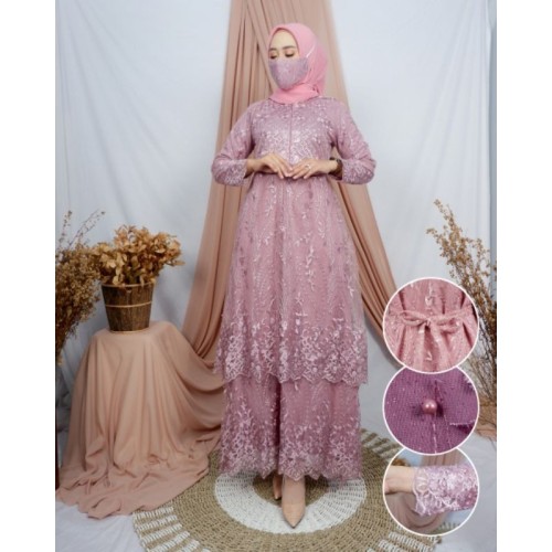 Detail Model Baju Renda Gamis Nomer 15