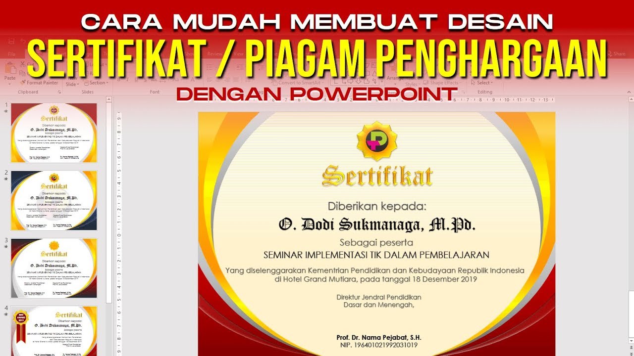 Detail Latar Piagam Penghargaan Nomer 17