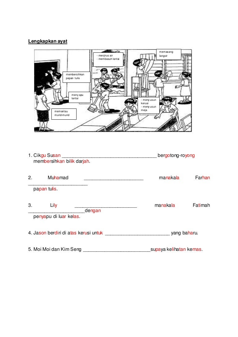 Detail Latihan Bina Ayat Berdasarkan Gambar Tahun 4 Nomer 24