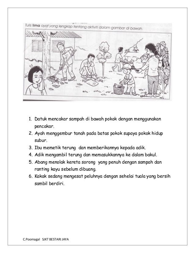 Detail Latihan Bina Ayat Berdasarkan Gambar Tahun 4 Nomer 5