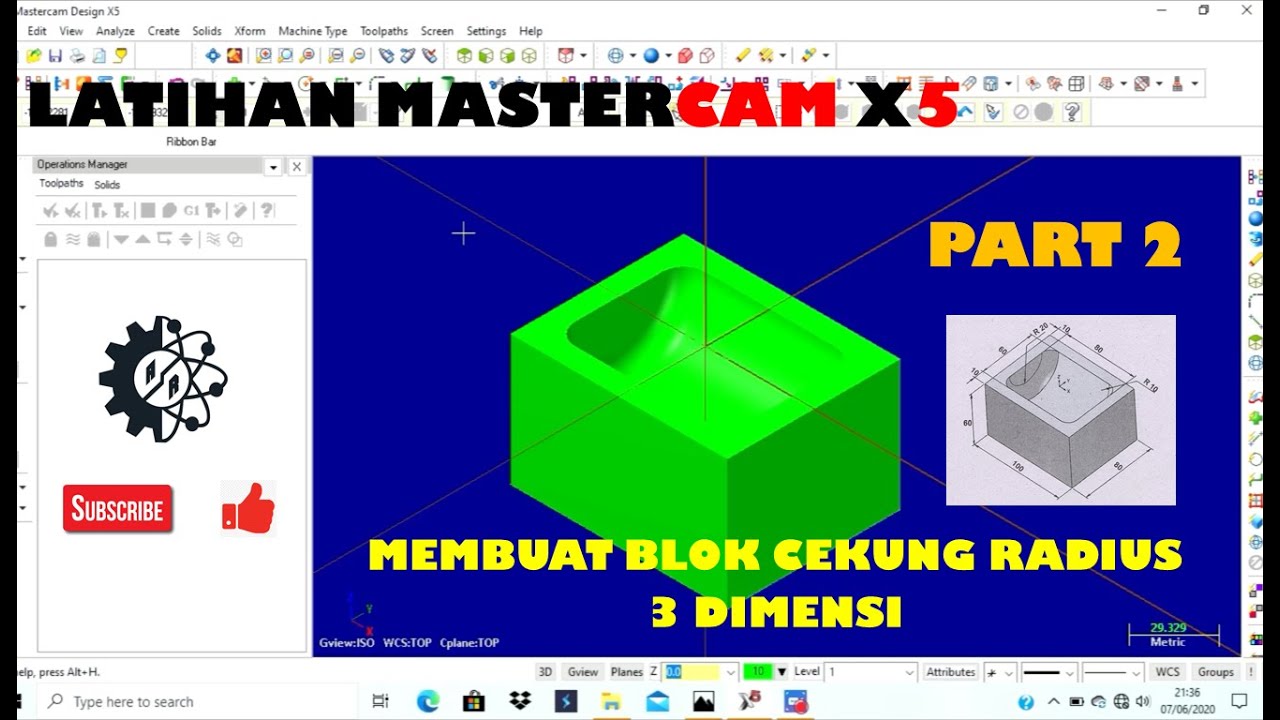 Latihan Gambar Dengan Mastercam - KibrisPDR