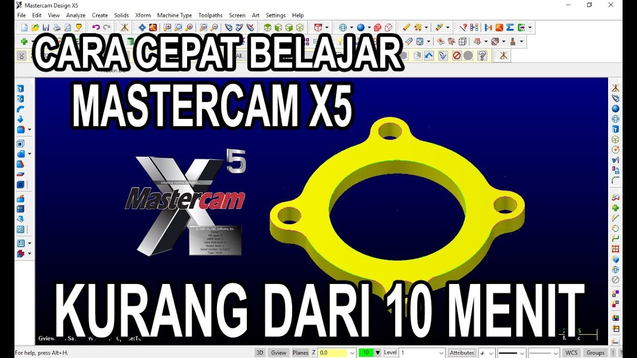 Detail Latihan Gambar Dengan Mastercam Nomer 10