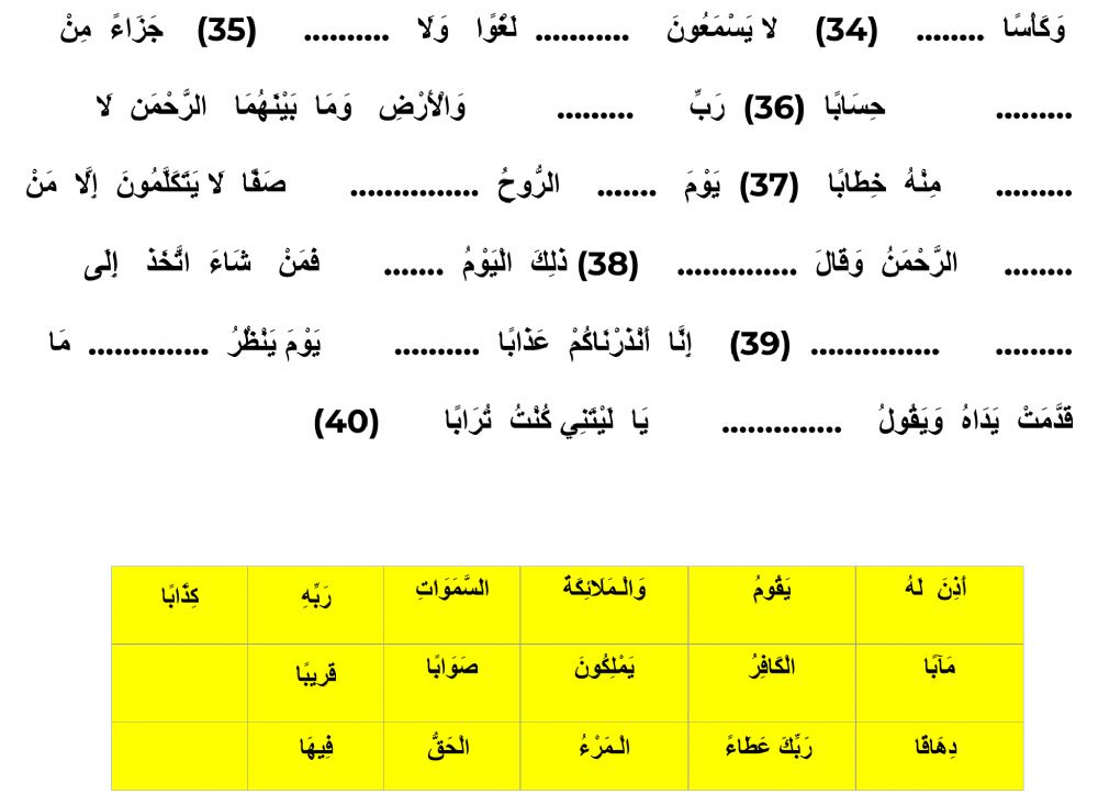 Detail Latin Surat An Naba Nomer 39