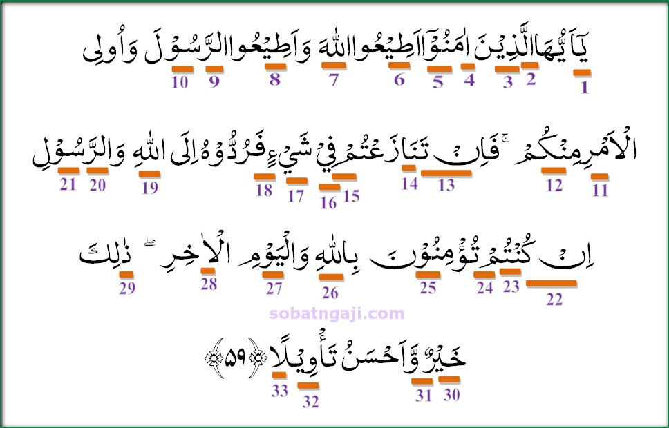 Detail Latin Surat An Nisa Ayat 59 Nomer 51