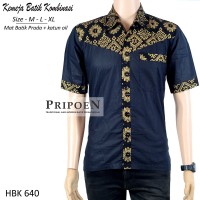 Detail Model Batik Kombinasi Polos Pria Nomer 46