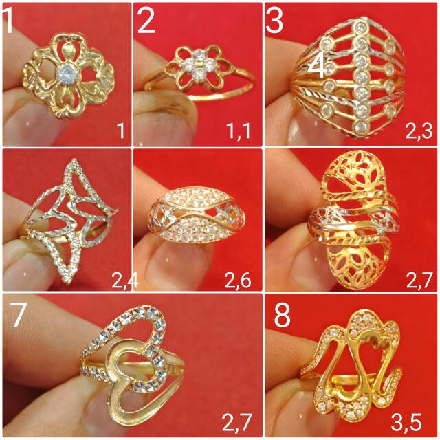 Detail Model Cincin Emas Cantik Nomer 8