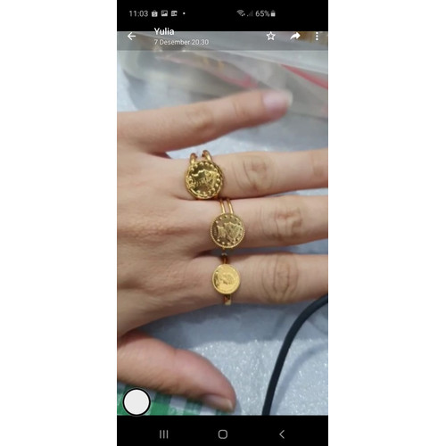 Detail Model Cincin Emas Koin Nomer 13