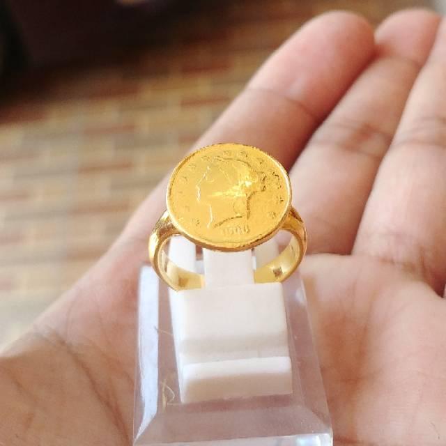 Detail Model Cincin Emas Koin Nomer 6