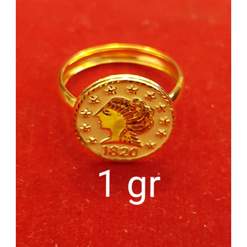 Detail Model Cincin Emas Koin Nomer 7