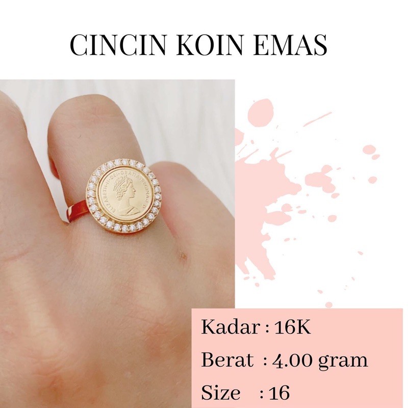Detail Model Cincin Emas Koin Nomer 9