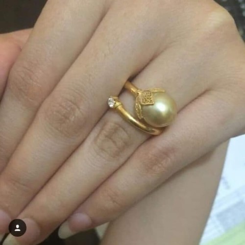 Detail Model Cincin Emas Mutiara Terbaru Nomer 9