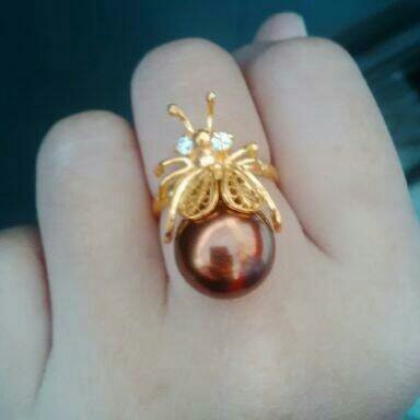 Detail Model Cincin Mutiara Emas Nomer 22