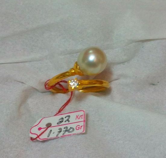 Detail Model Cincin Mutiara Emas Nomer 23